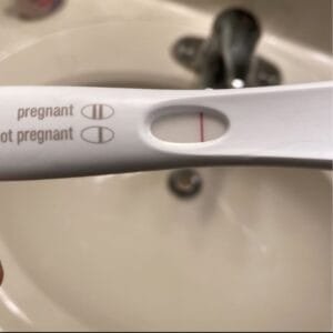 Negative pregnancy test result representing infertility struggles in Nigeria