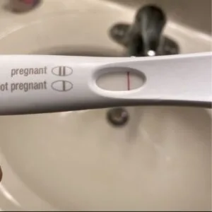 Negative pregnancy test result representing infertility struggles in Nigeria